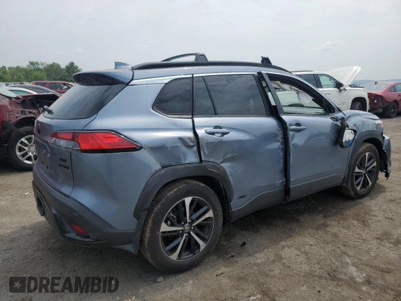 2024 Toyota Corolla Cross Hybrid S with VIN 7MUFBABG0RV053138, listed as a Copart auction lot 59515915 with 7,065 mi miles and Salvage title. Bid and sale history available at DreamBid. Image 3.