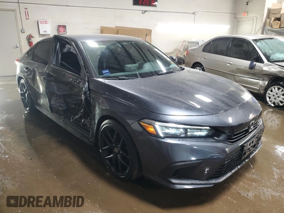 2022 Honda Civic Sedan Sport with VIN 2HGFE2F53NH537282, listed as a Copart auction lot 48748155 with 49,614 mi miles and Salvage Title. Bid and sale history available at carsss.com. Image 4.