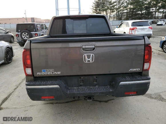 2020 Honda Ridgeline RTL-E with VIN 5FPYK3F73LB001479, listed as a Copart auction lot 44435135 with 0 mi miles and Salvage Title. Bid and sale history available at carsss.com. Image 6.