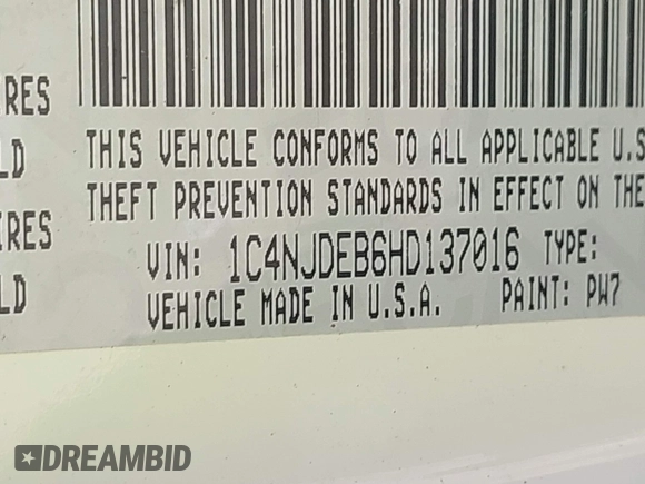 2017 Jeep Compass High Altitude with VIN 1C4NJDEB6HD137016, listed as a IAAI auction lot 42631898 with 131,818 mi miles and . Bid and sale history available at DreamBid. Image 9.