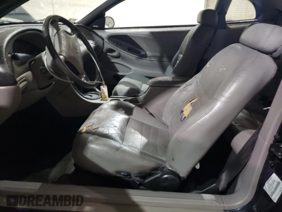 2001 Ford Mustang GT Deluxe with VIN 1FAFP42X61F186011, listed as a Copart auction lot 43812845 with 96,864 mi miles and Salvage Title. Bid and sale history available at carsss.com. Image 7.