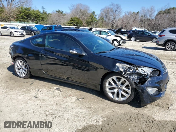 2013 Hyundai Genesis Coupe Track with VIN KMHHU6KJ9DU107140, listed as a Copart auction lot 50452515 with 86,019 mi miles and Salvage title. Bid and sale history available at DreamBid. Image 4.
