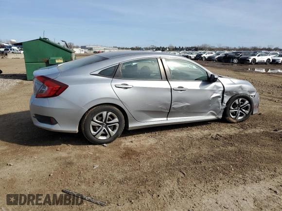 2016 Honda Civic LX with VIN 19XFC2F58GE049321, listed as a Copart auction lot 48092535 with 145,326 mi miles and Salvage Title. Bid and sale history available at carsss.com. Image 3.