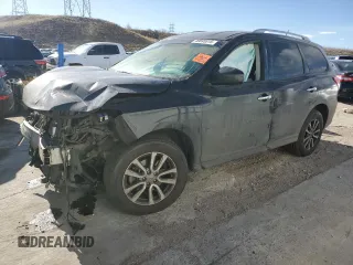 2015 Nissan Pathfinder SV with VIN 5N1AR2MM1FC631202, listed as a Copart auction lot 49695515 with 122,177 mi miles and Salvage Title. Bid and sale history available at carsss.com. Image 1.