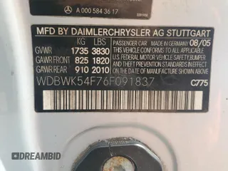 2006 Mercedes-Benz SLK 280 z VIN WDBWK54F76F091837, wystawiony jako Copart lot #47734745 z przebiegiem 253 458 mil mil oraz Szkody całkowita. Historia ofert i sprzedaży dostępna na DreamBid. Obrazek 12.