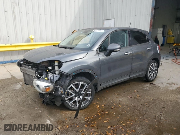 2017 FIAT 500X Urbana Edition with VIN ZFBCFXCB8HP586194, listed as a Copart auction lot 49710965 with 42,716 mi miles and Salvage title. Bid and sale history available at DreamBid. Image 1.