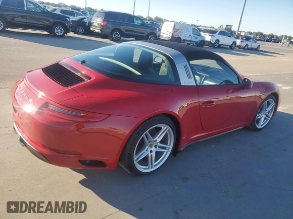 2017 Porsche 911 4 with VIN WP0BA2A99HS132236, listed as a Copart auction lot 79146274 with 0 mi miles and Non Repairable. Bid and sale history available at carsss.com. Image 3.