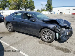 2015 Acura TLX Advance with VIN 19UUB2F79FA010350, listed as a Copart auction lot 52215895 with 82,414 mi miles and Salvage title. Bid and sale history available at DreamBid. Image 4.