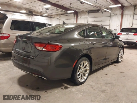 2015 Chrysler 200 C with VIN 1C3CCCEG5FN540181, listed as a IAAI auction lot 41864651 with 165,012 mi miles. Bid and sale history available at carsss.com. Image 4.