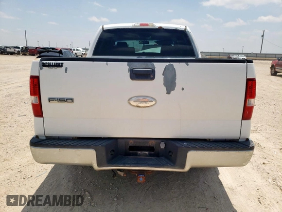 2006 Ford F-150 XLT with VIN 1FTPW12V26KD80614, listed as a Copart auction lot 58308615 with 159,508 mi miles and Salvage title. Bid and sale history available at DreamBid. Image 6.
