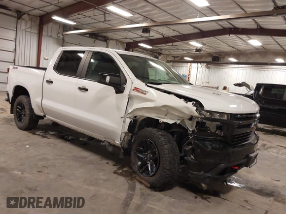 2021 Chevrolet Silverado 1500 LT Trail Boss with VIN 1GCPYFEL2MZ177616, listed as a IAAI auction lot 41941422 with 52,180 mi miles and . Bid and sale history available at DreamBid. Image 1.