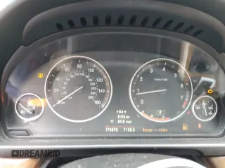2013 BMW 5 Series 550i xDrive with VIN WBAFU9C52DDY70256, listed as a Copart auction lot 53100075 with 176,876 mi miles and Salvage Title. Bid and sale history available at carsss.com. Image 9.