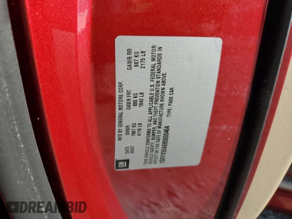 2008 Cadillac XLR z VIN 1G6YV36A685600464, wystawiony jako Copart lot #73890104 z przebiegiem Nie podano mil oraz Szkody całkowita. Historia ofert i sprzedaży dostępna na DreamBid. Obrazek 13.