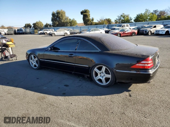 2002 Mercedes-Benz CL 500/600 z VIN WDBPJ75J32A023824, wystawiony jako Copart lot #77254134 z przebiegiem 187 807 mil mil oraz Szkoda całkowita • Salvage title. Historia ofert i sprzedaży dostępna na DreamBid. Obrazek 2.
