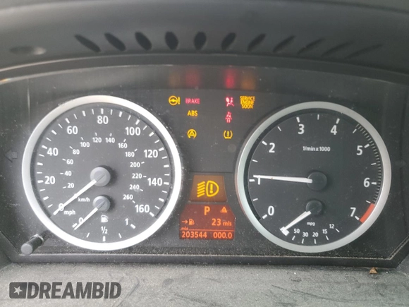 2007 BMW 5 Series 550i with VIN WBANB53537CP03814, listed as a Copart auction lot 47264345 with 203,544 mi miles and Clean Title. Bid and sale history available at DreamBid. Image 9.
