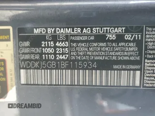 2011 Mercedes-Benz E-Class E 350 with VIN WDDKJ5GB1BF115934, listed as a Copart auction lot 50618665 with 111,543 mi miles and Salvage Title. Bid and sale history available at carsss.com. Image 16.