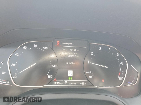 2022 BMW 2 Series 230i with VIN 3MW23CM07N8C54729, listed as a Copart auction lot 61534375 with 40,151 mi miles and Salvage title. Bid and sale history available at DreamBid. Image 9.