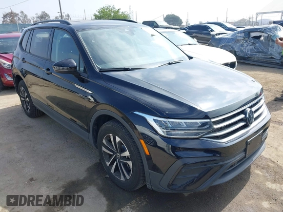 2024 Volkswagen Tiguan S with VIN 3VVRB7AX0RM055422, listed as a IAAI auction lot 42344755 with 20,670 mi miles and . Bid and sale history available at DreamBid. Image 1.
