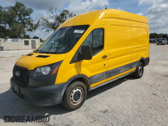 2023 Ford Transit Cargo with VIN 1FTBR1X81PKA74025, listed as a Copart auction lot 66054085 with 48,053 mi miles and Salvage title. Bid and sale history available at DreamBid. Image 1.