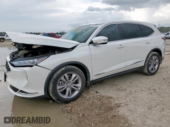 2022 Acura MDX with VIN 5J8YD9H3XNL004090, listed as a Copart auction lot 60478025 with 45,041 mi miles and Salvage title. Bid and sale history available at DreamBid. Image 1.