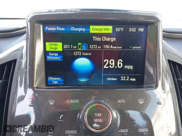 2014 Chevrolet Volt with VIN 1G1RH6E40EU150102, listed as a IAAI auction lot 42162270 with 171,419 mi miles and . Bid and sale history available at carsss.com. Image 13.