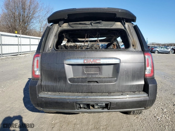 2017 GMC Yukon Denali with VIN 1GKS2CKJ9HR302683, listed as a Copart auction lot 89115505 with 0 mi miles and Salvage Title. Bid and sale history available at carsss.com. Image 6.