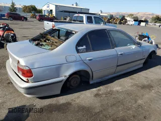 2001 BMW 5 Series 525i with VIN WBADT33491GF41517, listed as a Copart auction lot 72579754 with 0 mi miles and Salvage Title. Bid and sale history available at carsss.com. Image 3.