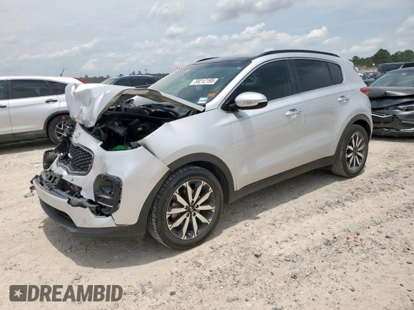 2018 Kia Sportage EX с VIN KNDPN3AC6J7419831, выставлен на аукционе Copart как лот 59212195 с пробегом 66 485 миль миль и Списание • Salvage title. История ставок и продаж доступна на DreamBid. Изображение 1.
