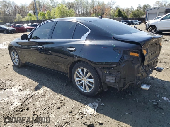 2016 Infiniti Q50 2.0t Premium with VIN JN1CV7AR9GM253313, listed as a Copart auction lot 50924685 with 53,965 mi miles and Salvage Title. Bid and sale history available at carsss.com. Image 2.