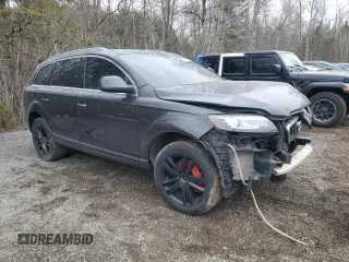 2014 Audi Q7 with VIN WA1VGCFE4ED019313, listed as a Copart auction lot 46291515 with Not provided miles and Salvage title. Bid and sale history available at DreamBid. Image 4.