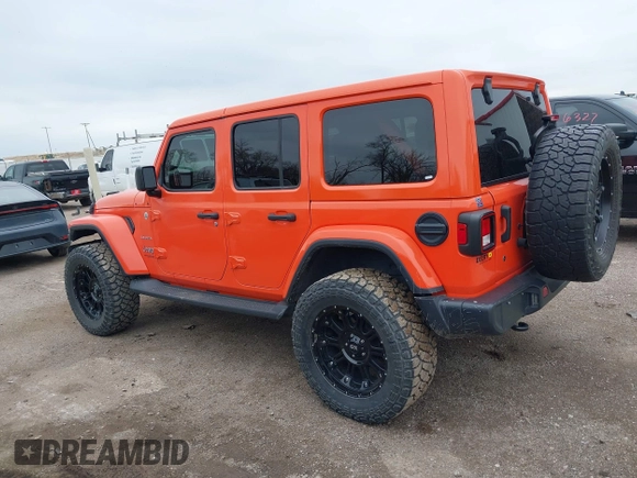 2020 Jeep Wrangler Unlimited Sahara with VIN 1C4HJXENXLW231194, listed as a IAAI auction lot 42083147 with 34,166 mi miles. Bid and sale history available at carsss.com. Image 15.
