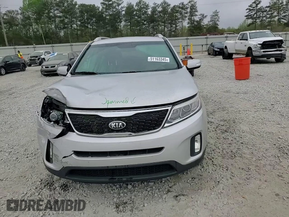 2014 Kia Sorento LX with VIN 5XYKT3A60EG507664, listed as a Copart auction lot 51163345 with 116,423 mi miles and Salvage Title. Bid and sale history available at carsss.com. Image 14.