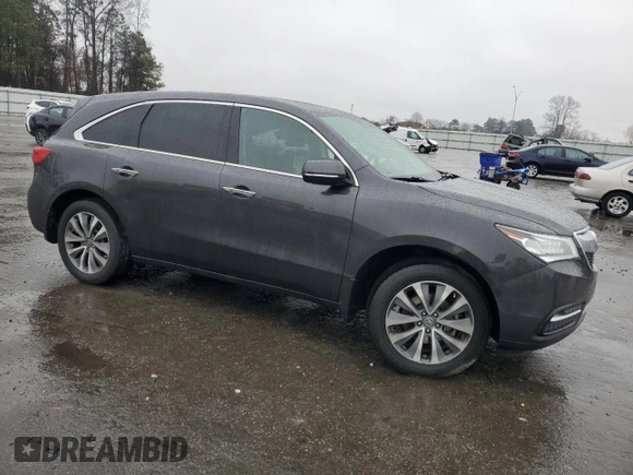 2014 Acura MDX Tech Pkg with VIN 5FRYD4H49EB045743, listed as a Copart auction lot 42409225 with 96,194 mi miles and Salvage Title. Bid and sale history available at carsss.com. Image 4.