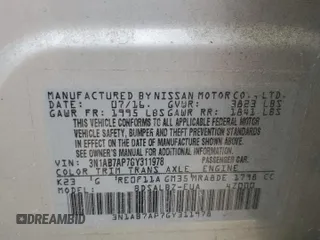 2016 Nissan Sentra SV with VIN 3N1AB7AP7GY311978, listed as a Copart auction lot 52847005 with Not Provided miles and Clean Title. Bid and sale history available at DreamBid. Image 13.
