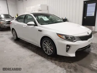 2018 Kia Optima SX with VIN 5XXGV4L23JG201167, listed as a IAAI auction lot 41456371 with 53,017 mi miles. Bid and sale history available at carsss.com. Image 1.
