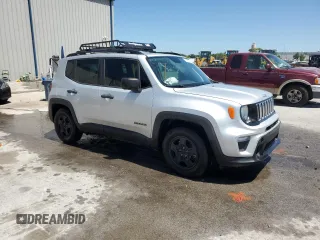 2020 Jeep Renegade Sport with VIN ZACNJAAB6LPL16619, listed as a Copart auction lot 53066195 with 54,226 mi miles and Salvage title. Bid and sale history available at DreamBid. Image 4.