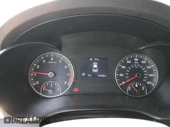 2020 Kia Optima LX z VIN 5XXGT4L35LG399462, wystawiony jako Copart lot #56368455 z przebiegiem 108 889 mil mil oraz Szkoda całkowita • Salvage title. Historia ofert i sprzedaży dostępna na DreamBid. Obrazek 9.
