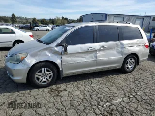 2005 Honda Odyssey EX-L with VIN 5FNRL38785B056519, listed as a Copart auction lot 50756675 with 174,131 mi miles and Salvage Title. Bid and sale history available at carsss.com. Image 1.