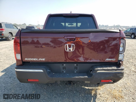 2019 Honda Ridgeline RTL with VIN 5FPYK3F52KB039850, listed as a Copart auction lot 64013955 with 75,366 mi miles and Salvage title. Bid and sale history available at DreamBid. Image 6.