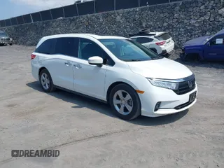 2022 Honda Odyssey EX-L with VIN 5FNRL6H79NB054120, listed as a IAAI auction lot 41694040 with 55,036 mi miles and . Bid and sale history available at DreamBid. Image 1.