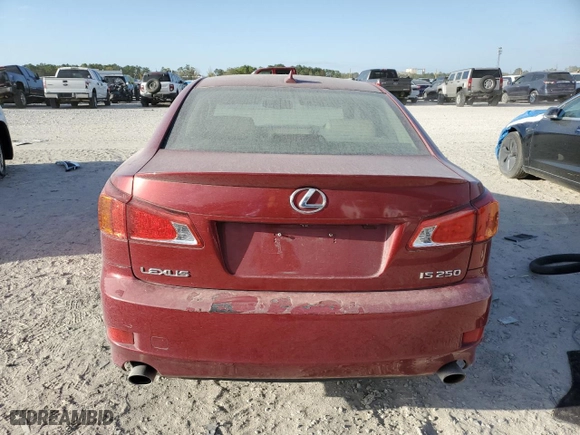 2009 Lexus IS 250 with VIN JTHBK262095091194, listed as a Copart auction lot 49954075 with 0 mi miles and Clean Title. Bid and sale history available at carsss.com. Image 6.
