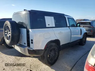 2021 Land Rover Defender with VIN SALEKERX3M2038595, listed as a Copart auction lot 75156244 with 42,974 mi miles and Salvage title. Bid and sale history available at DreamBid. Image 3.