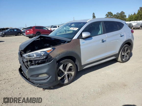 2017 Hyundai Tucson Sport z VIN KM8J33A26HU469865, wystawiony jako Copart lot #52766315 z przebiegiem 82 893 mil mil oraz Szkoda całkowita • Salvage title. Historia ofert i sprzedaży dostępna na DreamBid. Obrazek 1.