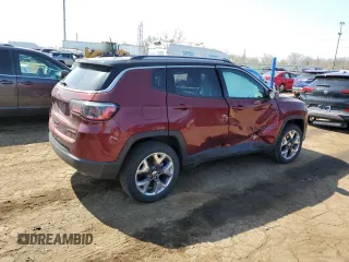 2021 Jeep Compass Limited with VIN 3C4NJDCBXMT550449, listed as a Copart auction lot 53431785 with 43,151 mi miles and Clean title. Bid and sale history available at DreamBid. Image 3.