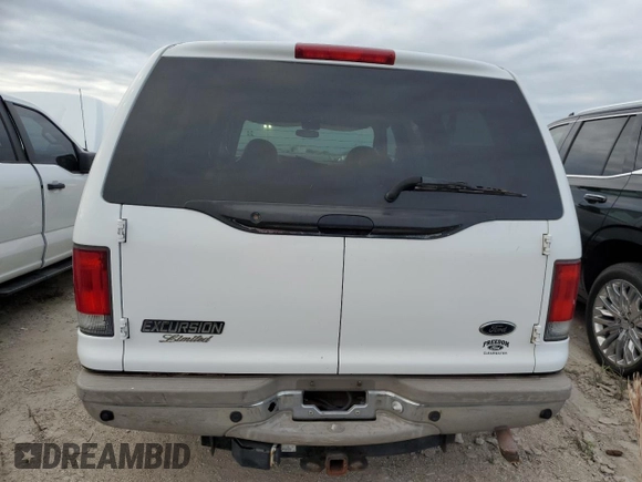 2001 Ford Excursion Limited z VIN 1FMNU42L31EA08652, wystawiony jako Copart lot #75287504 z przebiegiem 474 232 mil mil oraz Szkoda całkowita • Salvage title. Historia ofert i sprzedaży dostępna na DreamBid. Obrazek 6.