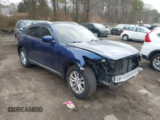 2013 Infiniti FX with VIN JN8CS1MW8DM170914, listed as a IAAI auction lot 41689303 with 138,400 mi miles. Bid and sale history available at carsss.com. Image 1.