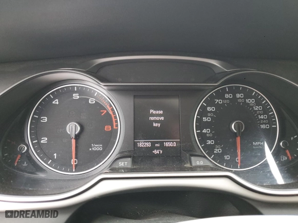 2013 Audi A4 Premium Plus with VIN WAUFFAFLXDN005065, listed as a Copart auction lot 47683285 with 182,293 mi miles and Clean Title. Bid and sale history available at carsss.com. Image 9.