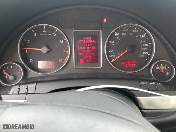 2008 Audi A4 2.0T with VIN WAUDF78E78A116887, listed as a Copart auction lot 46755275 with 197,402 mi miles and Clean Title. Bid and sale history available at carsss.com. Image 9.