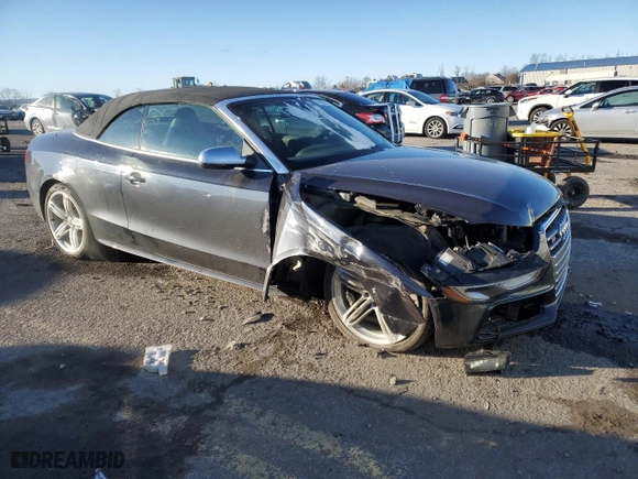 2013 Audi S5 Premium Plus with VIN WAUCGAFH7DN000482, listed as a Copart auction lot 87036074 with 83,172 mi miles and Salvage Title. Bid and sale history available at carsss.com. Image 4.