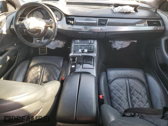 2015 Audi S8 с VIN WAUK2AFD5FN009448, выставлен на аукционе Copart как лот 87745715 с пробегом 96 490 миль миль и Списание • Salvage title. История ставок и продаж доступна на DreamBid. Изображение 8.